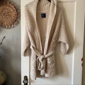 American Eagle belted sweater